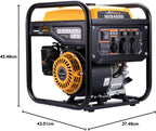 3500W Inverter Stromgenerator Benzin mit 2x 230V Steckdosen, Notstromaggregat für Haus, Garage, Werkstatt, Baustelle