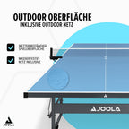 Tischtennisplatte Outdoor - Profi Tischtennistisch, Aluminium-Verbundoberfläche, wetterfest, klappbar, inklusive Netz