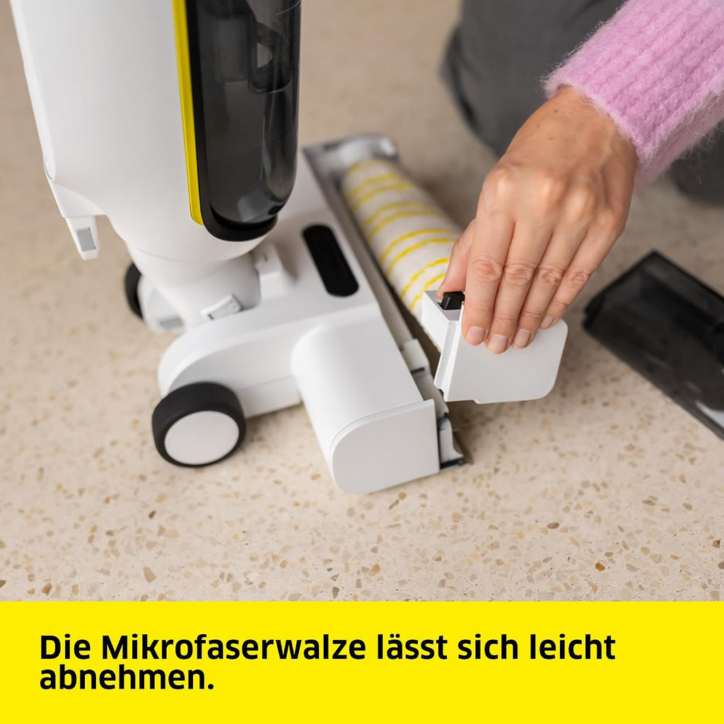 Saugwischer FCV 3 - Kabellos, 3 Reinigungsmodi, Akkulaufzeit ca. 30 min, bis 130 m² pro Ladung, Weiß