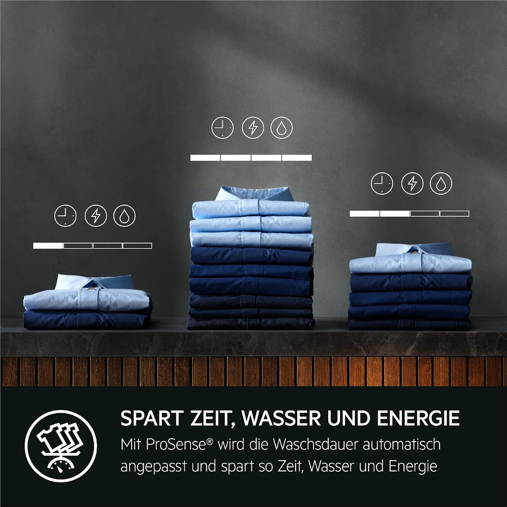 Waschmaschine 8kg, Serie 6000 ProSense: Mengenautomatik (Waschdauer+Energie anpass.), Startzeitv., Nachlegef., Vollwasserschutz, 1400 U/min, L6AMZ48FL