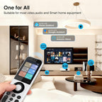 Universal Fernbedienung X2 mit Hub und Ladestation, Touchscreen, anpassbare Ein-Tasten-Steuerung, steuert bis zu 60 IR-/Bluetooth-/WLAN-Geräte