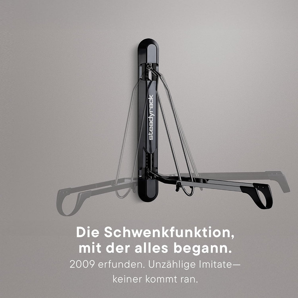 ProFlex Wide Fahrrad-Wandhalterung - Vertikal Klappbar für E-Bikes, MTB, Gravelbikes - Platzsparende Aufbewahrung - 2er Pack