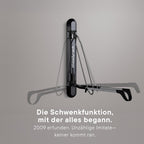 ProFlex Wide Fahrrad-Wandhalterung - Vertikal Klappbar für E-Bikes, MTB, Gravelbikes - Platzsparende Aufbewahrung - 2er Pack