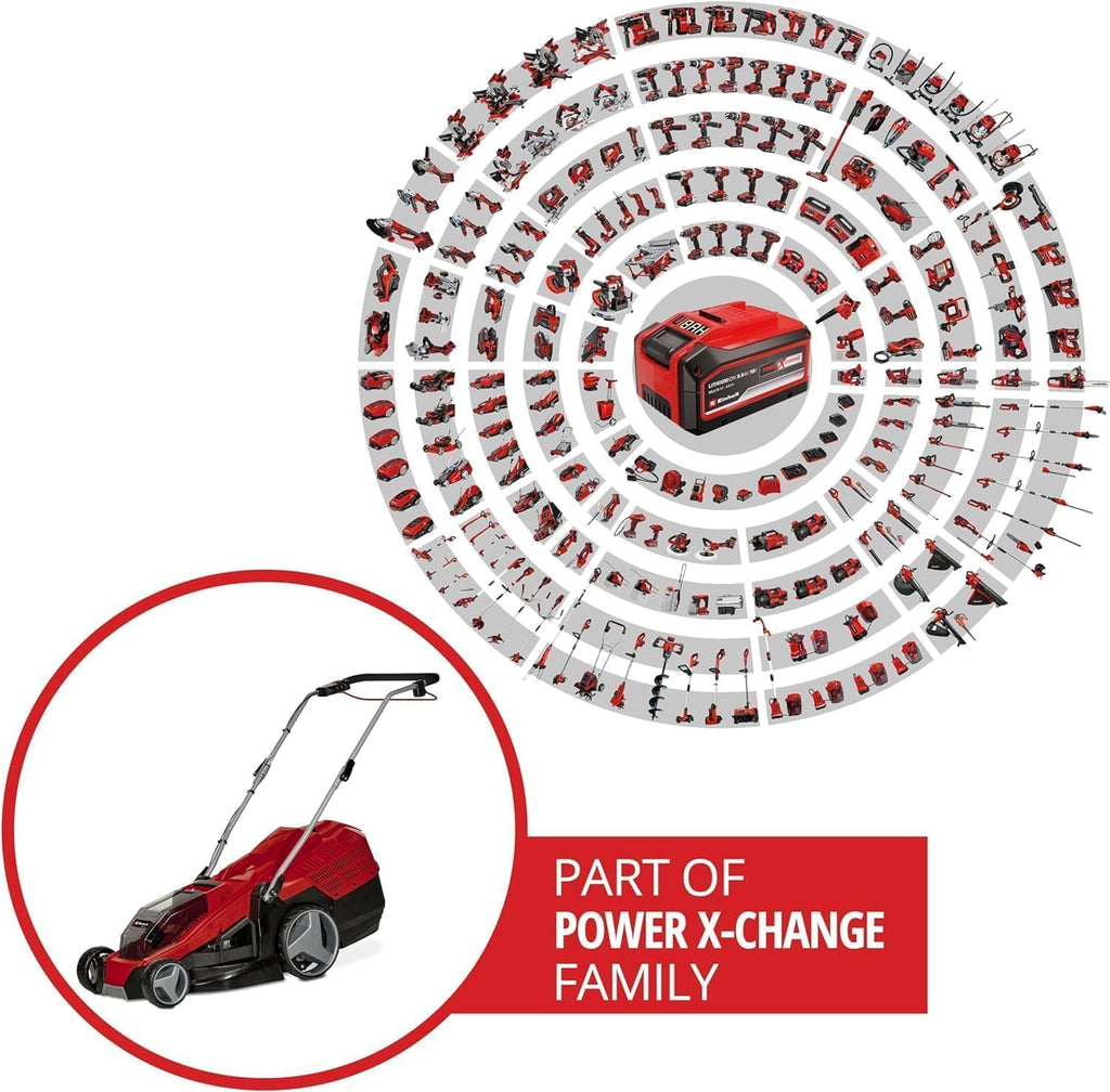 GE-cm 36/43 Li Akku-Rasenmäher, Power X-Change, 36V, 43cm, Brushless, Mulch, 63L, bis 600m², 25-75mm, ohne Akku
