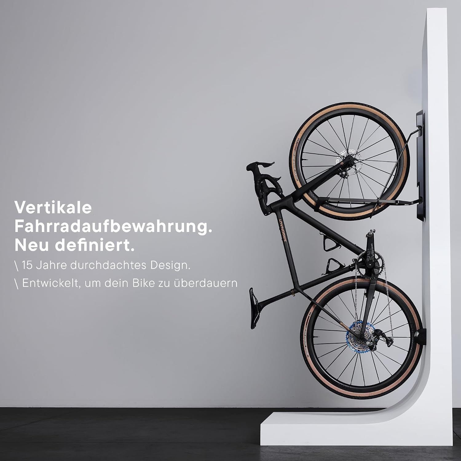 ProFlex Wide Fahrrad-Wandhalterung - Vertikal Klappbar für E-Bikes, MTB, Gravelbikes - Platzsparende Aufbewahrung - 2er Pack