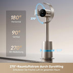 MF10 Flügelloser Ventilator mit 270°-Raumluftstrom, temperaturadaptiver Luftstrom, intelligenter Windstrom, waschbarer Filter