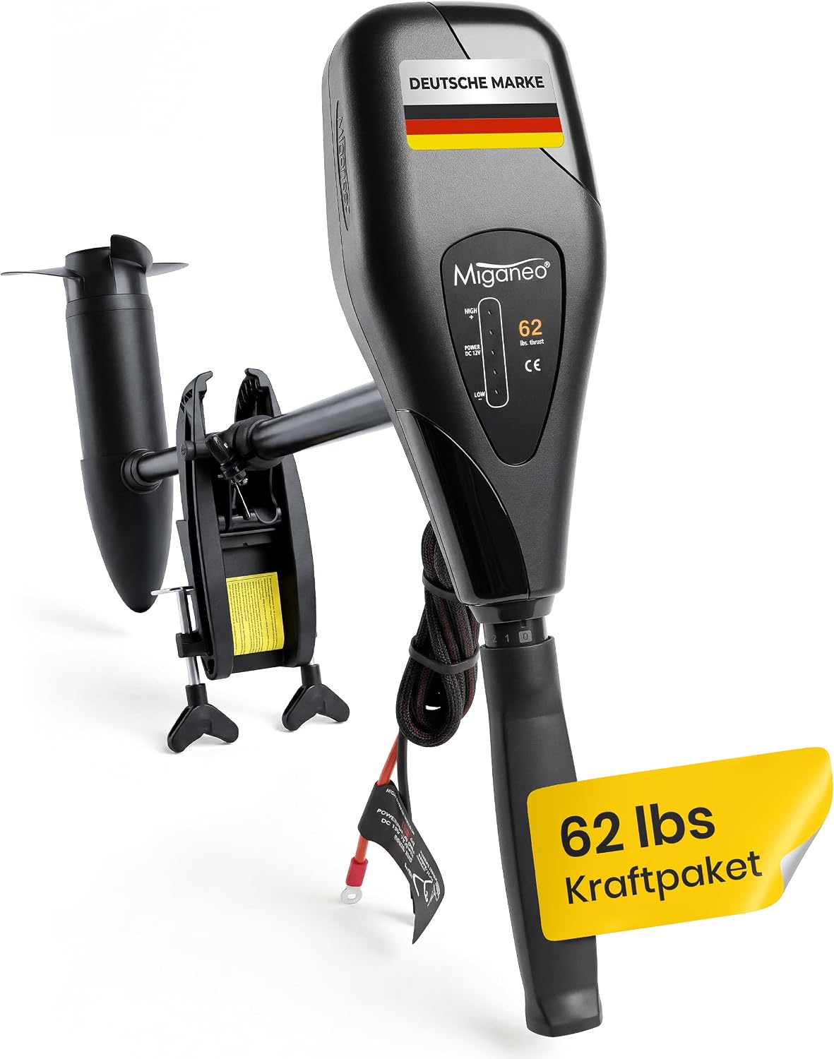 TRS 62 lbs Elektromotor – 696W Außenborder, salzwassertauglich, LED-Batterieanzeige, 12V für Schlauchboote, 5 Vorwärts-/3 Rückwärtsgänge