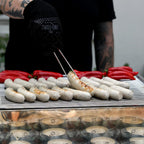 Edelstahl Gastrobräter 3-flammig 64x52x27 cm | Gastrogasgrill, Tischgrill, Wurstbrater