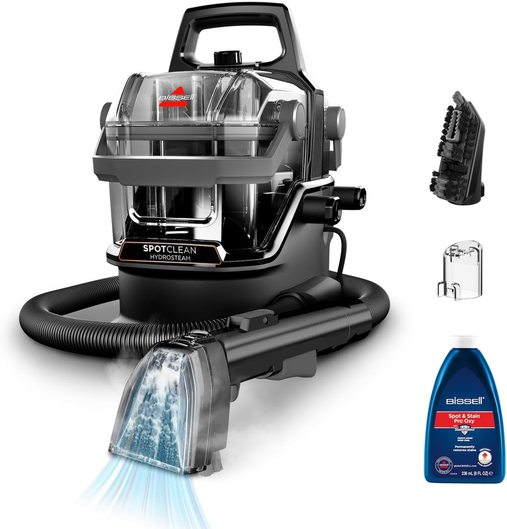 SpotClean HydroSteam Polster- und Teppichreiniger mit HydroSteam Dampf- & Nasssauger, 1000W Motor, für Teppiche, Polster, Auto, Modell 3689N