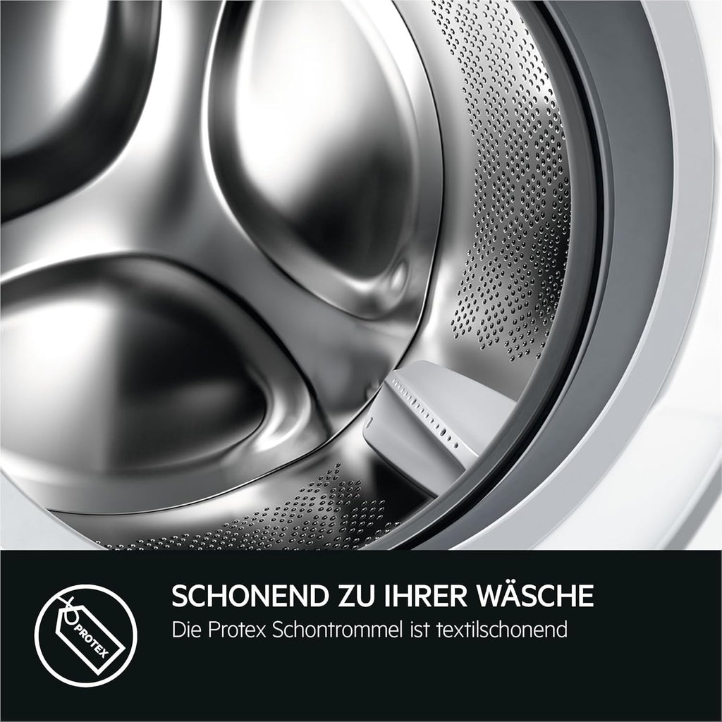 Waschmaschine 8kg, Serie 6000 ProSense: Mengenautomatik (Waschdauer+Energie anpass.), Startzeitv., Nachlegef., Vollwasserschutz, 1400 U/min, L6AMZ48FL