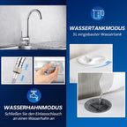 Mini Tischgeschirrspüler, 5+1 Programme, 5L Tank, 2-Wege-Wasser, Touch + LED, für Hausküche/Wohnung/Schlafsaal (Weiß/Schwarz)