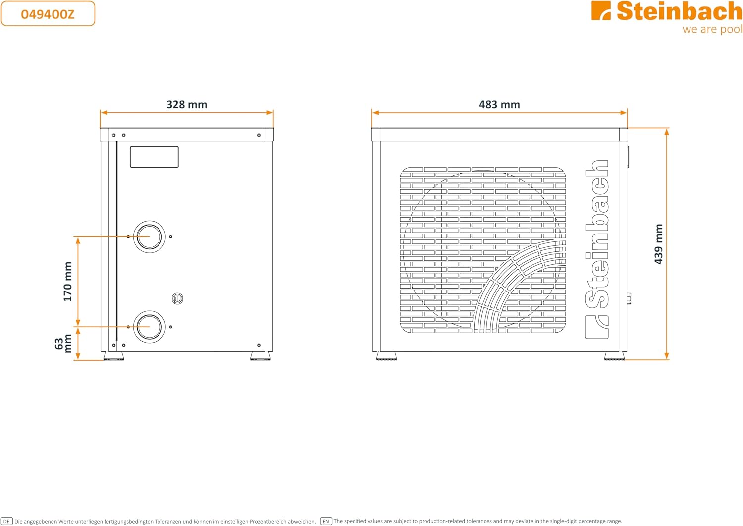 Wärmepumpe Startis Style 049400Z – Pool Wärmepumpe bis 20.000 l – 4,3 kW – WLAN App-Steuerung – salzwassertauglich – R290 Kältemittel