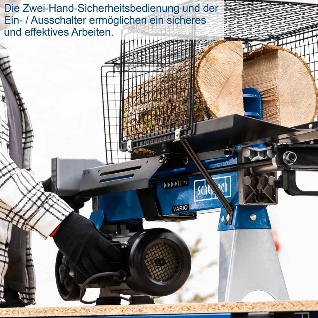 Holzspalter HL760L liegend Brennholzspalter Hydraulikspalter, elektrisch 230V, 7 Tonnen Spaltkraft, 520mm Spaltlänge, 2200W