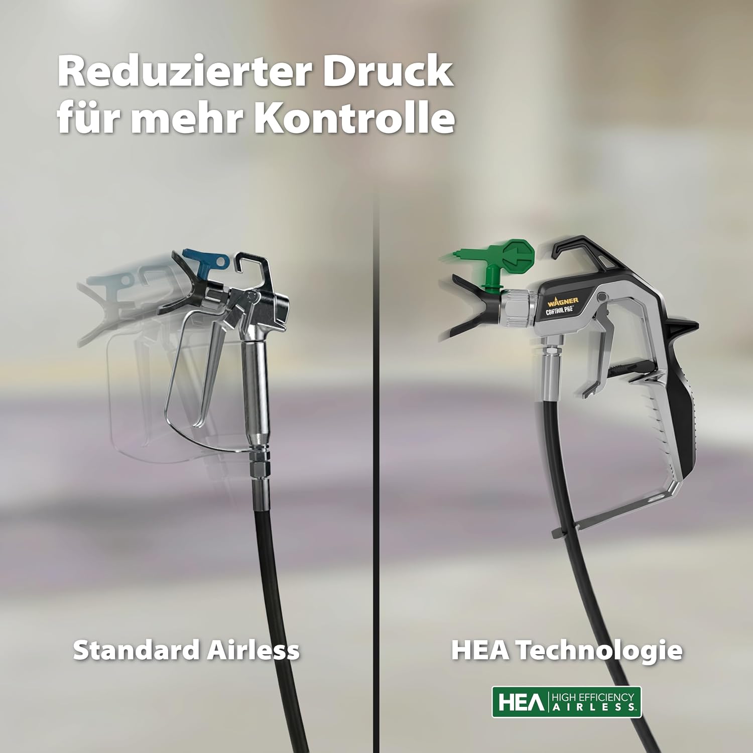 Airless Farbsprühsystem Control Pro 350 R für Wandfarben, Latexfarben, Lacke & Lasuren, 15 m²-2 min, Druckregulierung, 110 bar, Schlauch 15 m