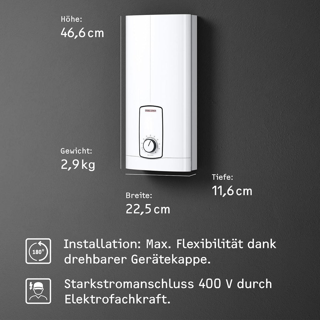 DHB 18/21/24 ST Trend elektron. Durchlauferhitzer, gradgenaue Temperaturwahl, energiesparend durch 3i-Technologie, VDE-geprüft, 204202