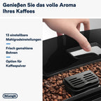 Magnifica S Kaffeevollautomat, klassischer Milchaufschäumer, Espresso & Cappuccino, Bedienfeld mit Tasten, Schwarz, ECAM11.112.B