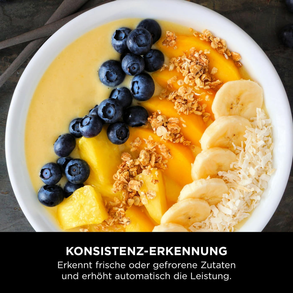 2-in-1 Detect Power Mixer Pro & Single Serve, 1200W Mixer mit Krug & 2 Single Serve Tassen, für Smoothies, Gemüse hacken, Frozen Drinks, Schwarz, TB301EU