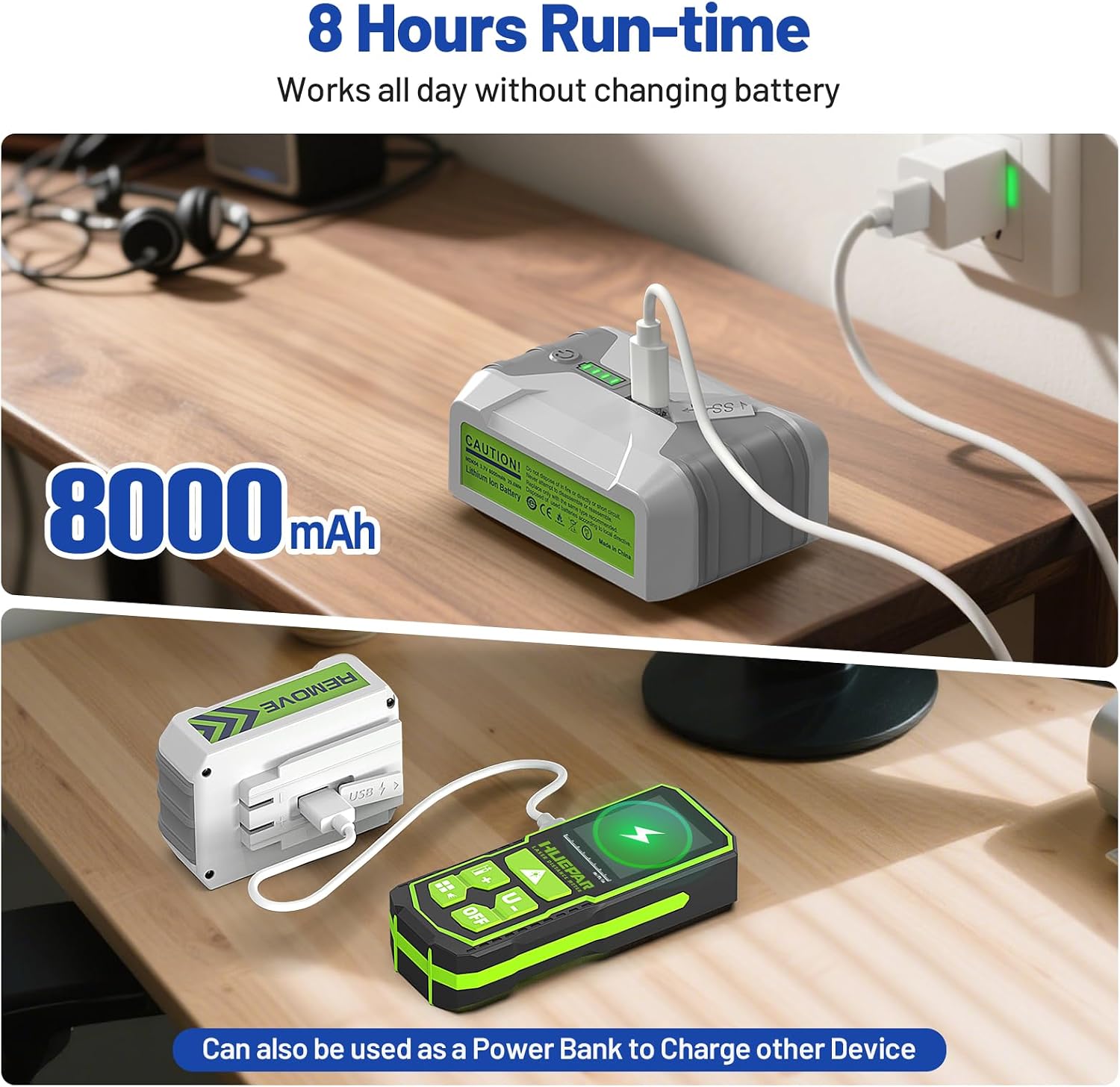 Hochpräziser 4*360 Grad Selbstnivellierend Grün 4D Kreuzlinienlaser, 8000mAh Li-Ion Akku, Fernsteuerung, Hartschalenkoffer ZK04CG