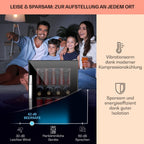 Mini Kühlschrank mit Glastür, 33 Liter, verstellbare Ablagen, leise, für Innen und Außen, ideal für Zimmer und Getränke