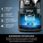 2-in-1 Detect Power Mixer Pro & Single Serve, 1200W Mixer mit Krug & 2 Single Serve Tassen, für Smoothies, Gemüse hacken, Frozen Drinks, Schwarz, TB301EU