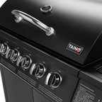 BASIC BBQ Gasgrill Grillwagen mit Edelstahl-Brenner + Seitenkocher, 6+1 Burner