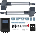 Automatischer Flügeltorantrieb-Set für Doppelflügel, max. 2,5m/300kg pro Flügel, mit 2 Fernbedienungen, Arm Swing Gate Opener (80Wx2)