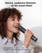 Karaoke-Maschine mit Textanzeige, 2 Mikrofonen, 140W, Bluetooth, HDMI, selbstaufladend, für Karafun-App, Shell S2