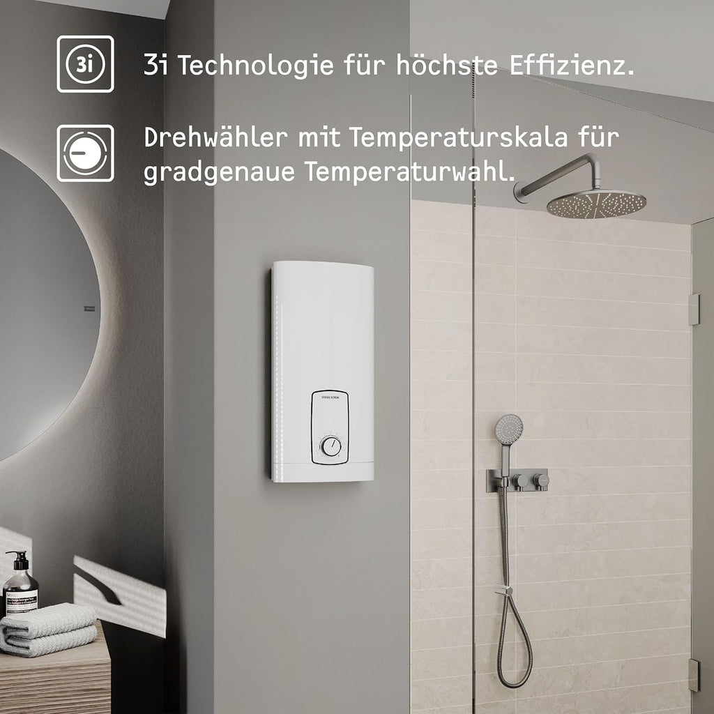 DHB 18/21/24 ST Trend elektron. Durchlauferhitzer, gradgenaue Temperaturwahl, energiesparend durch 3i-Technologie, VDE-geprüft, 204202