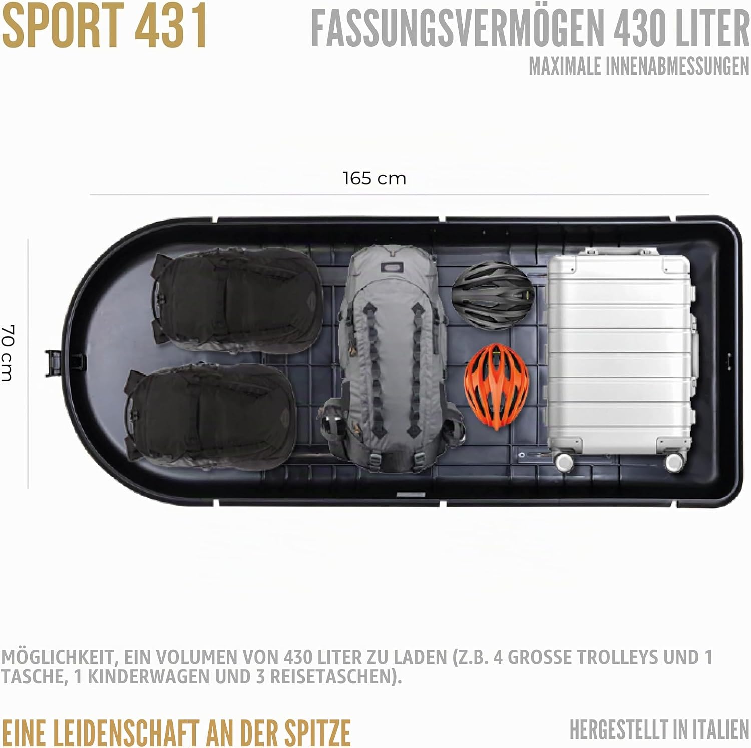 Box Sport 430 Liter Schwarz