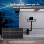 B2500 Speicher für Balkonkraftwerk 2025 Upgrade, 1600W Solareingang, 2240Wh LiFePO4, 6000 Zyklen, erweiterbar auf 8960Wh, IP65