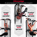 Power Tower + Dip Station für Zuhause, Klimmzugstange, Liegestützgriffe, 4 TRX-Ösen, höhenverstellb. Dip Barren, Calisthenics-Kraftstation