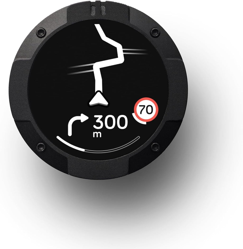 Moto II Navigationsgerät für Motorräder, globale Navigation, Minikarten, 14h Akku, IP67 wasser-/stoßfest, USB-C + Riemenhalterung