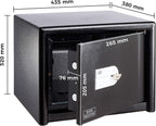 Möbeltresor mit Schlüssel, Combi-Line CL 410 K, S2 Sicherheitsstufe, LFS 30 P Feuerschutz, VdS-geprüft, 15 l, 44 kg, Schwarz
