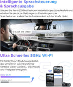 A229 Pro 4K+2K Dual STARVIS 2, HDR, Front+Rück-Dashcam, Sprachsteuerung/-ausgabe, 5GHz Wi-Fi, GPS+CPL, Super Nachtsicht 2.0, bis 512GB