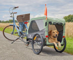 Hundeanhänger + Buggy | Fahrradanhänger bis 45kg | faltbar, leicht, stabil | Sicherheitsleine, Reflektoren, Insektenschutz, Uni-Kupplung