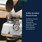 La Specialista Arte EC9155.MB, Mahlwerk, 8 Stufen, 15 Bar, 3 Temp., Milchschaumdüse, 1550W, 1,7L, Edelstahl/schwarz, inkl. Kit