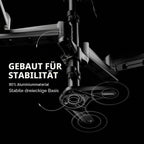 Monitorhalterung 3 Monitore für 17-32 Zoll, höhenverstellbar, bis 8 kg pro Arm, Schwarz Gaming