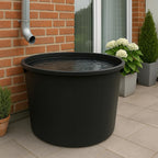 Regentonne 1000 Liter, Regenwassertank aus schwarzem Kunststoff, UV-beständig & robust, Wasserspeicherfass aus LDPE