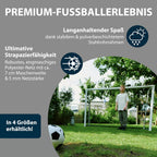 Fußballtor Advanced 120/180/240/300 - wetterfest, standfest, engmaschiges Netz - für Kinder, Jugendliche & Erwachsene - Garten-Fußball-Trainingstor