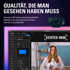 Facecam 4K 4K60 Studio-Webcam mit DSLR-Steuerung, HDR, unkomprimiertes Video, 49mm Filter, USB-C für PC & Mac