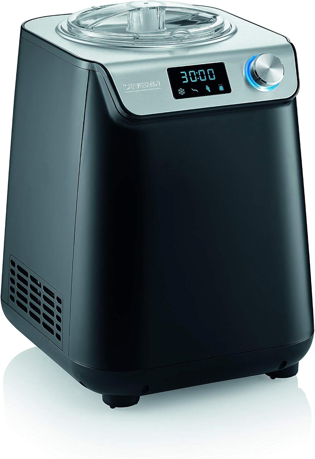 Kompakte 2-in-1 Eismaschine und Joghurtbereiter, platzsparend mit Kompressor im Slim-Design, Modell EZ 7407