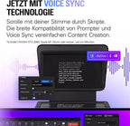 Prompter – Teleprompter mit integriertem Bildschirm, Drag&Drop-Monitoranzeige