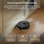 Qrevo Serie + Wischfunktion, 8000Pa (upgraded v. Qrevo S), Anti-Verfilz.-Bürste, Hindernisv., LiDAR-Nav., Dock, schwarz (QV35A)