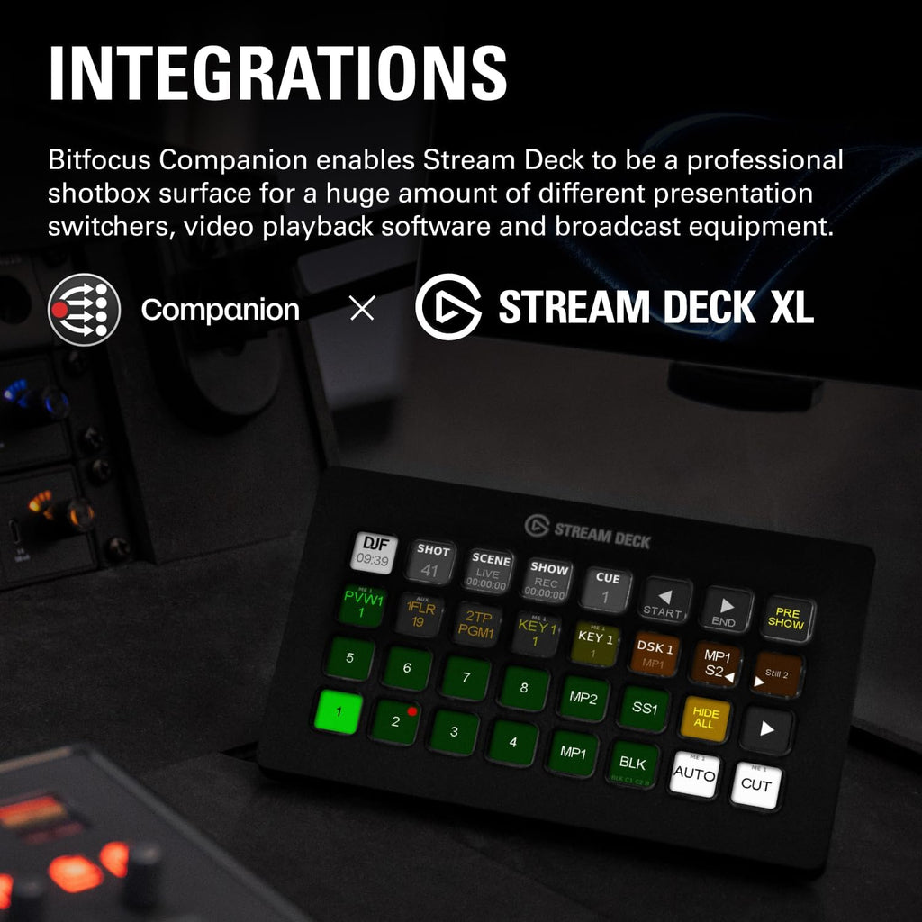 Stream Deck XL – Erweiterter Studio-Controller mit 32 Makrotasten, steuert Aktionen in Apps, für Mac & PC