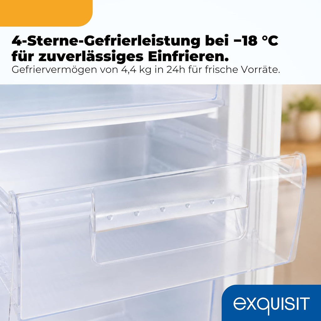 Gefrierschrank 91L Energieeffizienzklasse E 40 dB(A) kompakt 4-Sterne-Gefrieren manuelle Temperaturregelung wechselbarer Türanschlag GS512-040E weiss