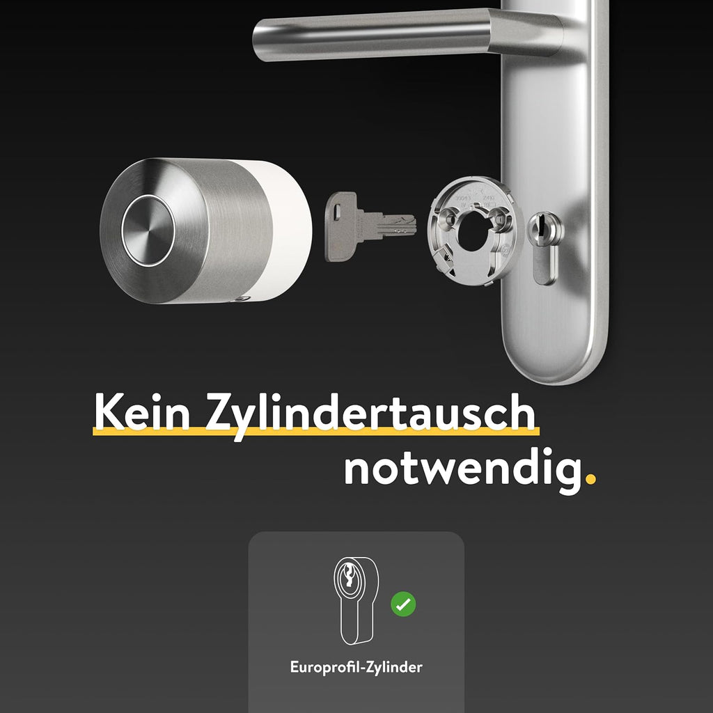Smart Lock Pro mit Bluetooth, WLAN & Matter, mühelose Smart Home Integration, Fernsperrfunktion, einfache Nachrüstung ohne Zylindertausch