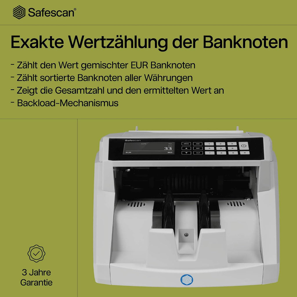 2465-S Geldzählmaschine, Wertzählung für gemischte Banknoten, 7-fache Echtheitsprüfung, zählt sortierte Banknoten aller Währungen