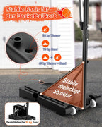Outdoor Basketballkorb, 145-305cm EIN-Knopf-Schnellverstellung, 110x75cm Rückwand, mit Gewichtssack, für Kinder, Jugendliche & Erwachsene