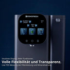 Fusion Air Auftisch-Osmoseanlage, ohne Installation, Heißwasserspender, Filterung + Mineralien, 3x UV-C LED, Abwasser 2:1, TÜV-zertifiziert