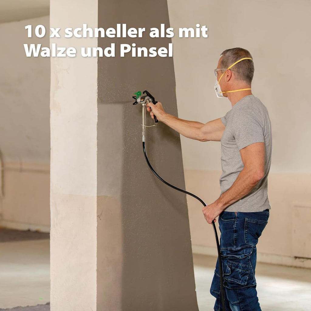 Airless Farbsprühsystem Control Pro 350 R für Wandfarben, Latexfarben, Lacke & Lasuren, 15 m²-2 min, Druckregulierung, 110 bar, Schlauch 15 m